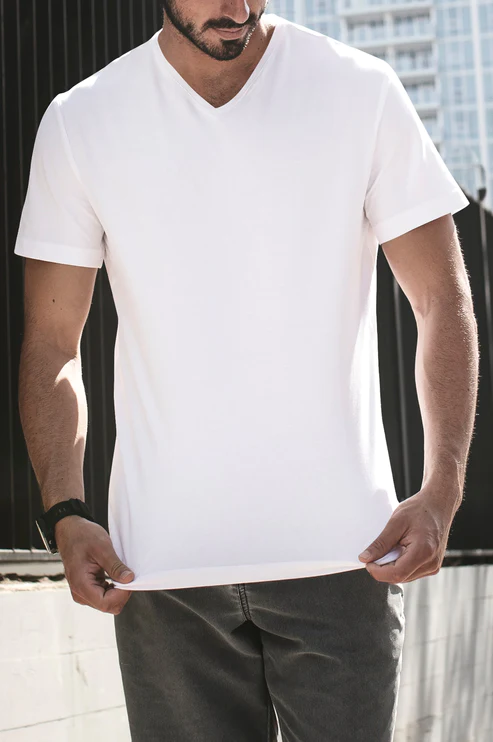 CottonNet V-Neck T-Shirt